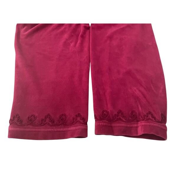 CABERNET WOMAN LONG SLEEVE FULL-LENGTH FLANNEL ROBE, WOMANS, 1X, BURGUNDY - Picture 10 of 12